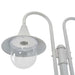 Stâlp cu lumini de grădină E27 220 cm, aluminiu 2 lămpi, alb - WALTI WALTI