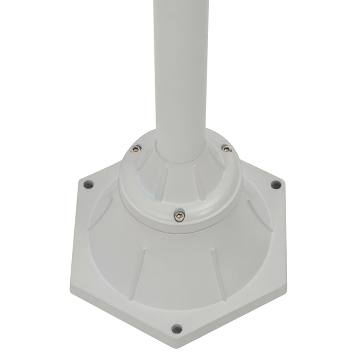 Stâlp cu lumini de grădină E27 220 cm, aluminiu 2 lămpi, alb - WALTI WALTI