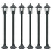 Stâlp iluminare grădină 6 buc. E27 110 cm aluminiu verde închis - WALTI WALTI