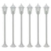 Stâlp iluminare grădină, 6 buc., alb, 110 cm, aluminiu, E27 - WALTI WALTI