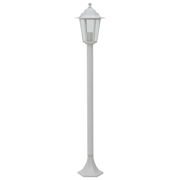 Stâlp iluminare grădină, 6 buc., alb, 110 cm, aluminiu, E27 - WALTI WALTI