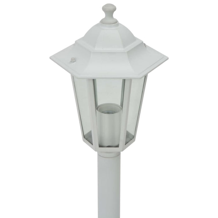 Stâlp iluminare grădină, 6 buc., alb, 110 cm, aluminiu, E27 - WALTI WALTI