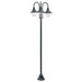 Stâlp iluminat grădină E27 220cm aluminiu 3 lămpi verde închis - WALTI WALTI