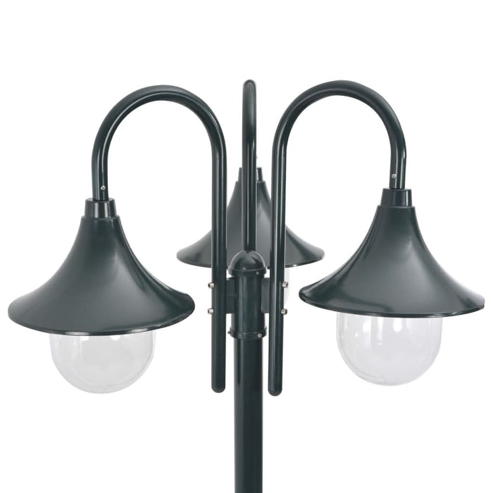 Stâlp iluminat grădină E27 220cm aluminiu 3 lămpi verde închis - WALTI WALTI