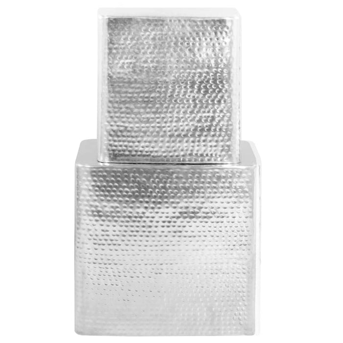 Măsuțe de cafea, 2 buc., argintiu, aluminiu - WALTI WALTI