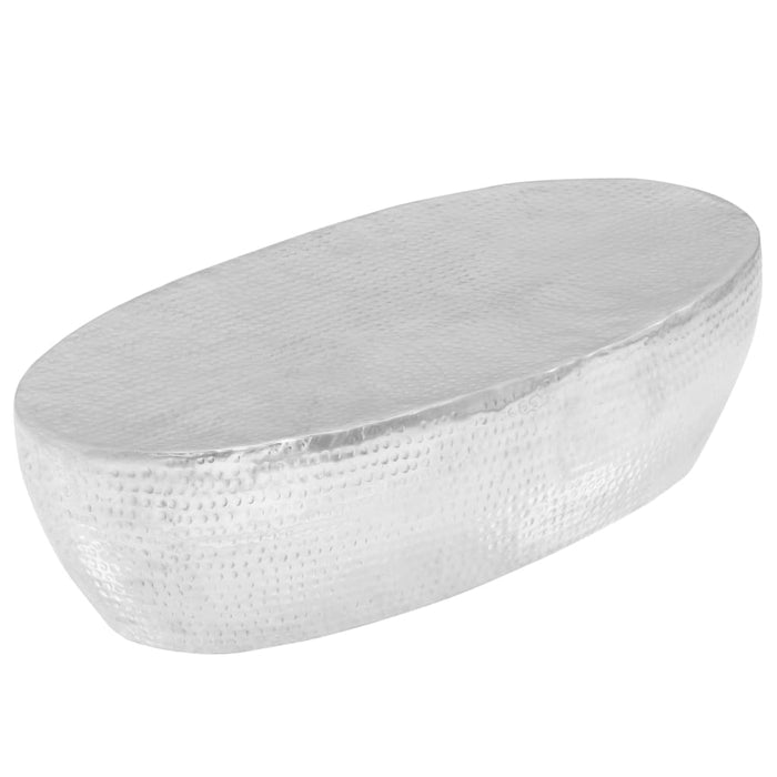 Măsuță cafea, argintiu, 100x50x28 cm aluminiu bătut la ciocan WALTI