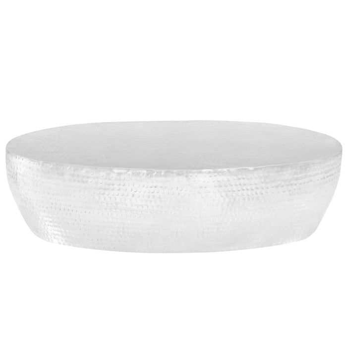 Măsuță cafea, argintiu, 100x50x28 cm aluminiu bătut la ciocan WALTI