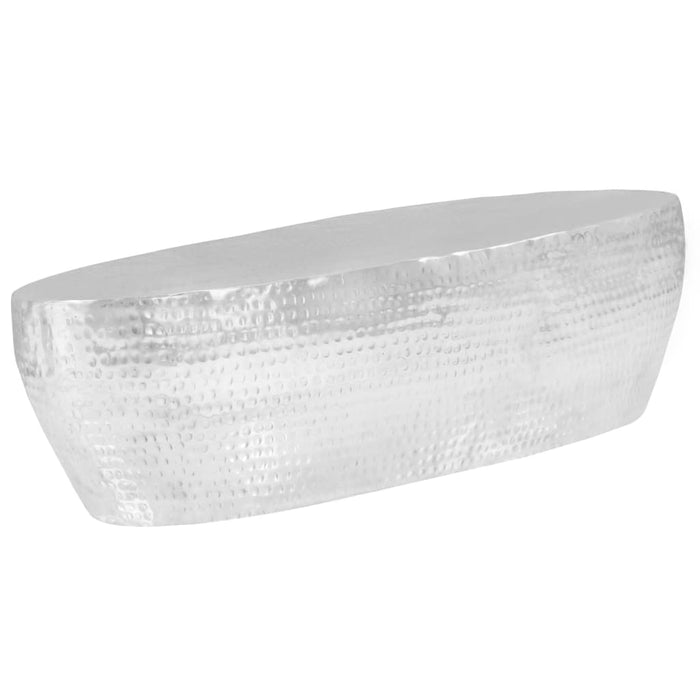 Măsuță cafea, argintiu, 100x50x28 cm aluminiu bătut la ciocan WALTI
