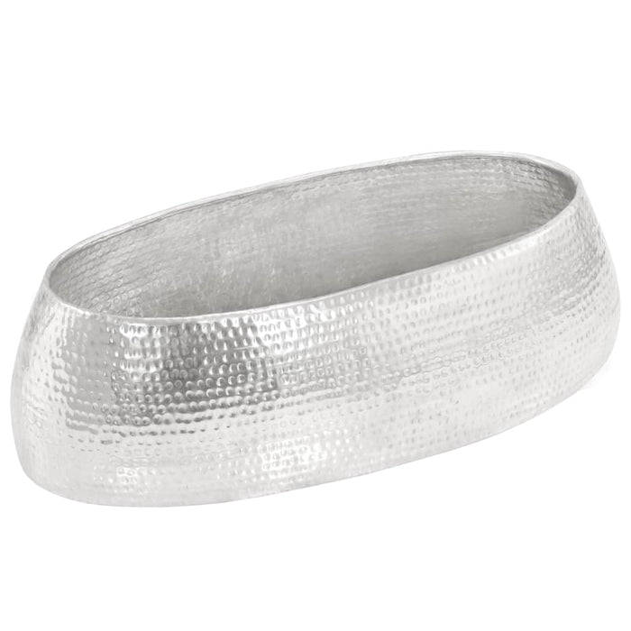 Măsuță cafea, argintiu, 100x50x28 cm aluminiu bătut la ciocan WALTI