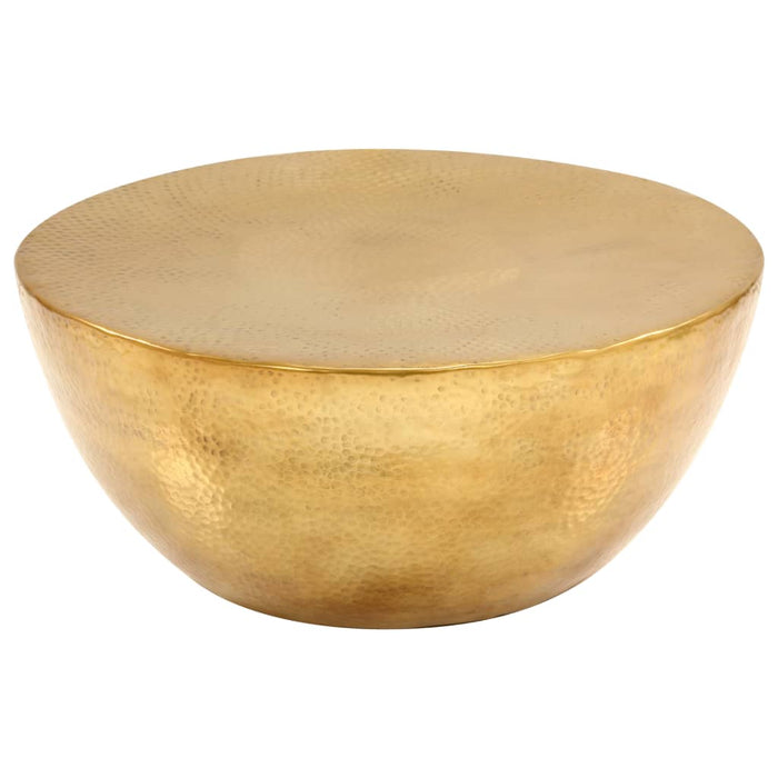 Măsuță de cafea, alamă, 70 x 30 cm, aluminiu bătut cu ciocanul - WALTI WALTI