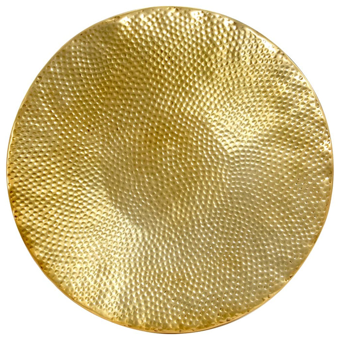 Măsuță de cafea, alamă, 70 x 30 cm, aluminiu bătut cu ciocanul - WALTI WALTI