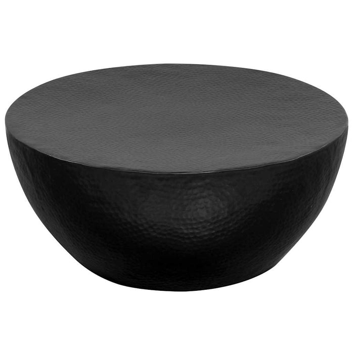 Măsuță de cafea, negru, 70 x 30 cm, aluminiu bătut cu ciocanul WALTI