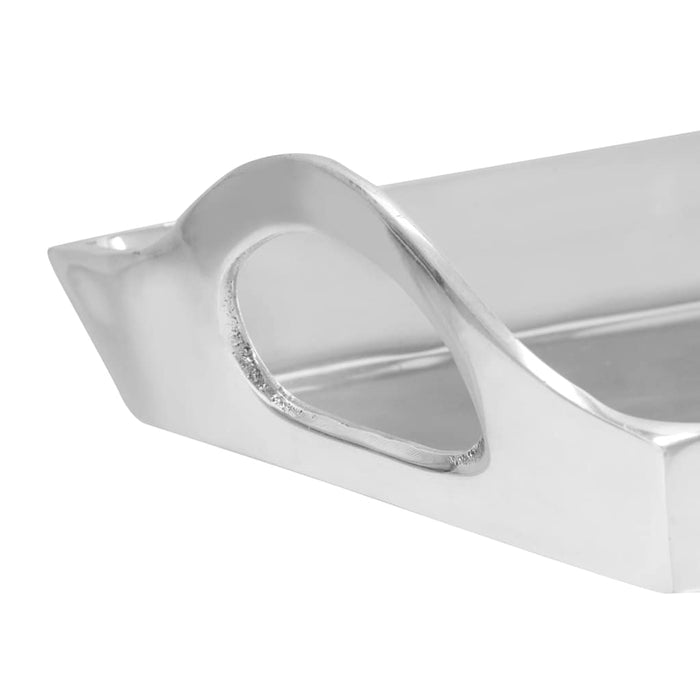 Masă cu piedestal, argintiu, 47 x 24 x 81 cm, aluminiu turnat WALTI