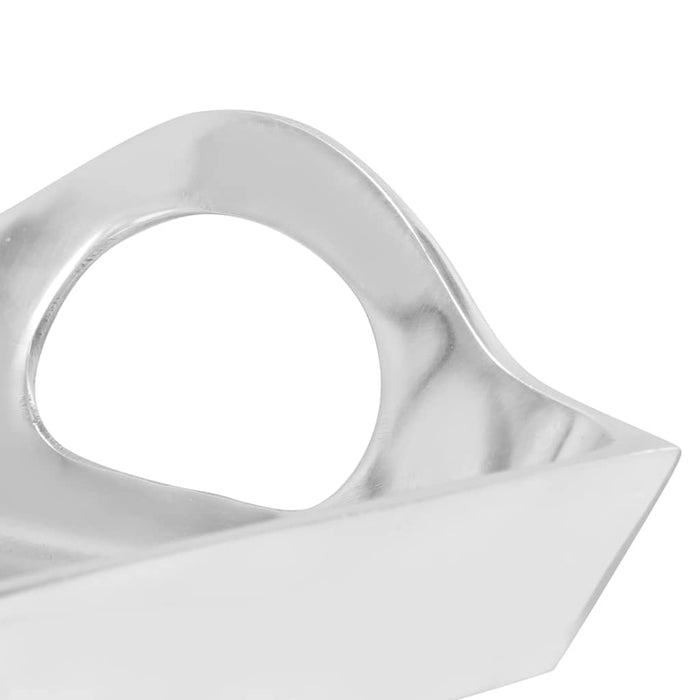 Masă cu piedestal, argintiu, 47 x 24 x 81 cm, aluminiu turnat WALTI