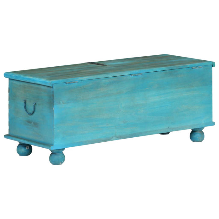 Cufăr de depozitare, lemn masiv de mango, albastru 100x40x41 cm - WALTI WALTI