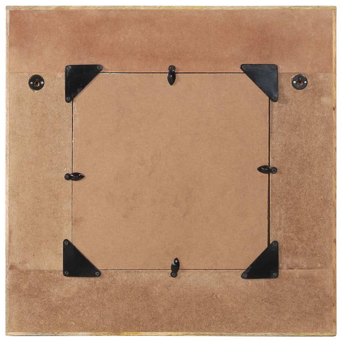 Oglindă de perete, 60 x 60 cm, lemn masiv reciclat WALTI