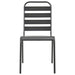 Set mobilier bistro, 3 piese, gri închis, oțel - WALTI WALTI