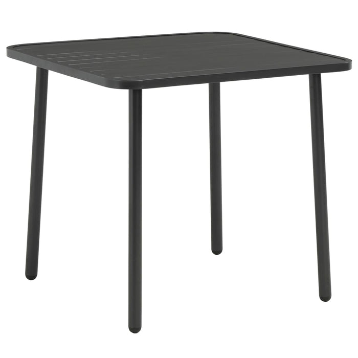 Set mobilier de exterior, 5 piese, gri închis, oțel - WALTI WALTI