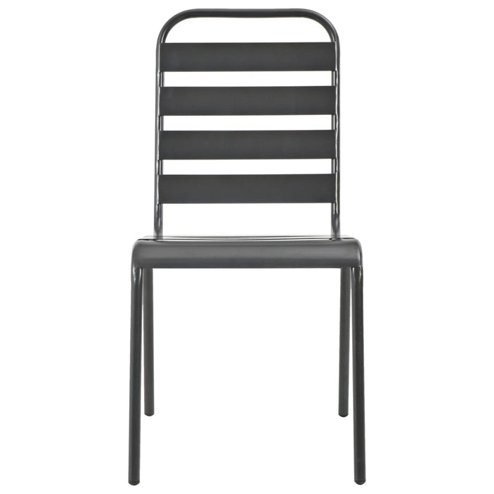 Set mobilier de exterior, 5 piese, gri închis, oțel - WALTI WALTI