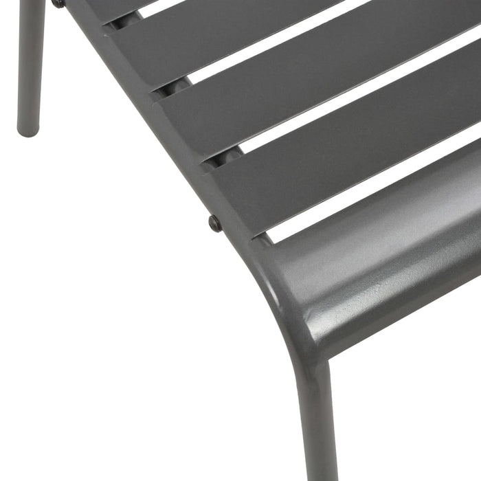Set mobilier de exterior, 5 piese, gri închis, oțel - WALTI WALTI