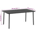 Set mobilier de exterior, 7 piese, gri închis, oțel - WALTI WALTI