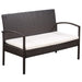 Set mobilier de grădină cu perne, 5 piese, maro, poliratan - WALTI WALTI
