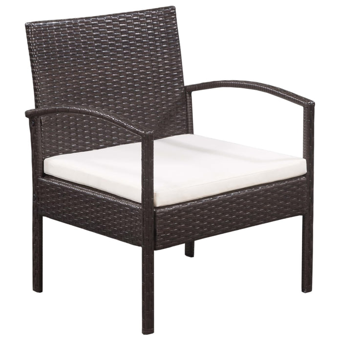 Set mobilier de grădină cu perne, 5 piese, maro, poliratan - WALTI WALTI