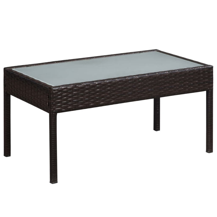 Set mobilier de grădină cu perne, 5 piese, maro, poliratan - WALTI WALTI