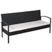 Set mobilier de grădină cu perne, 5 piese, negru, poliratan - WALTI WALTI