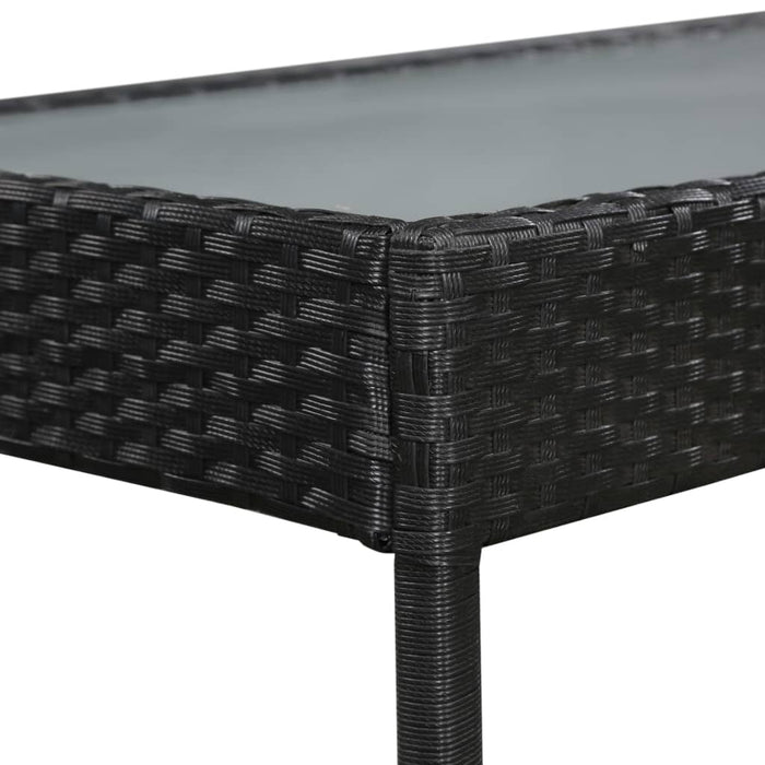 Set mobilier de grădină cu perne, 5 piese, negru, poliratan - WALTI WALTI
