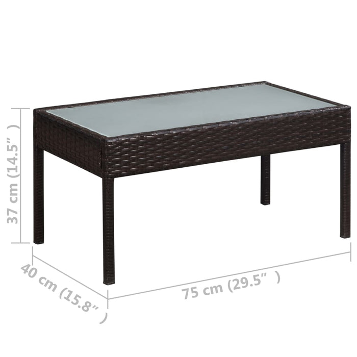 Set mobilier de grădină cu perne, 5 piese, negru, poliratan - WALTI WALTI