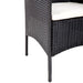 Set mobilier de grădină cu perne, 4 piese, negru, poliratan - WALTI WALTI