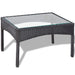 Set mobilier de grădină cu perne, 4 piese, negru, poliratan - WALTI WALTI