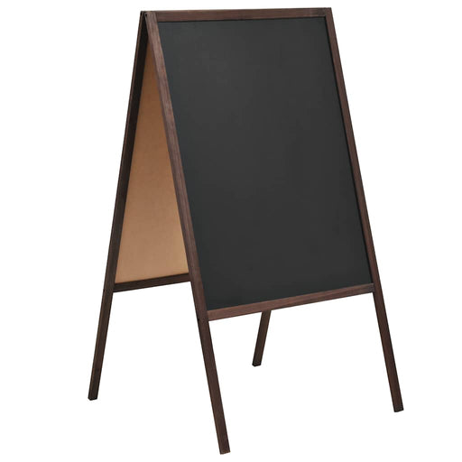 Tablă neagră cu două fețe, lemn cedru, verticală, 60 x 80 cm - WALTI WALTI