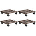 Suport cu role pentru plante, 4 buc., 25x25 cm, lemn de cedru - WALTI WALTI