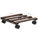 Suport cu role pentru plante, 4 buc., 25x25 cm, lemn de cedru - WALTI WALTI