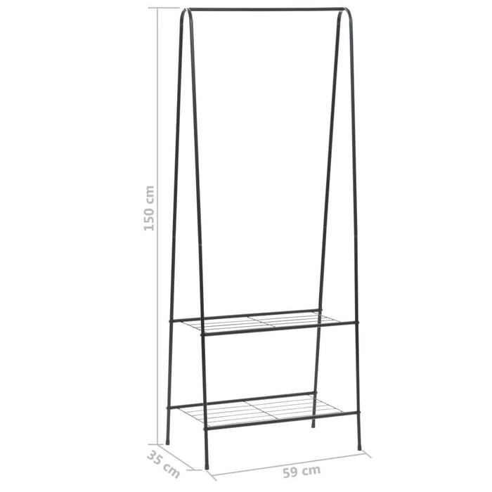 Cuier de haine, 59 x 35 x 150 cm, negru - WALTI WALTI