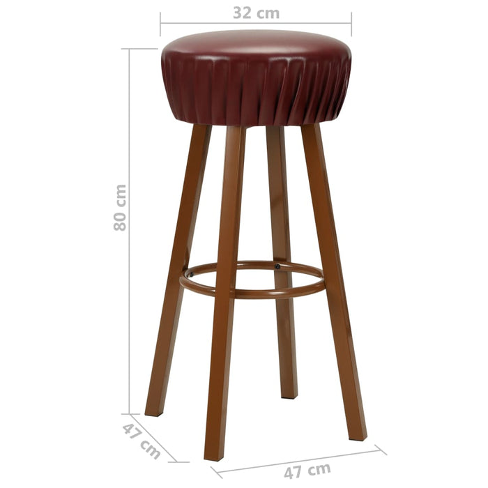 Scaune de bar, 2 buc., maro, piele ecologică - WALTI WALTI
