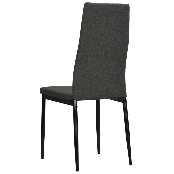 Scaune de bucătărie, 2 buc., gri închis, material textil WALTI