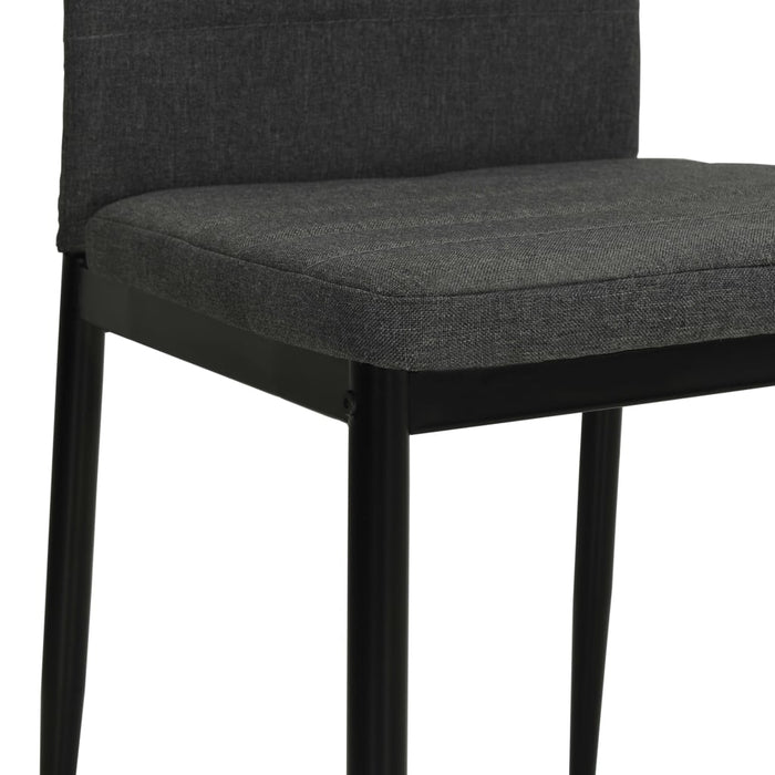 Scaune de bucătărie, 2 buc., gri închis, material textil WALTI