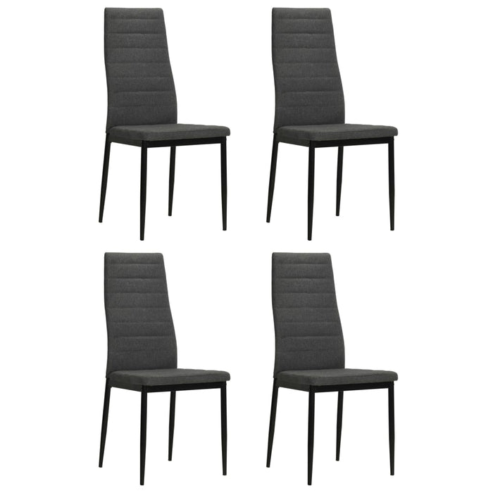 Scaune de bucătărie pivotante, 4 buc., gri închis, textil WALTI