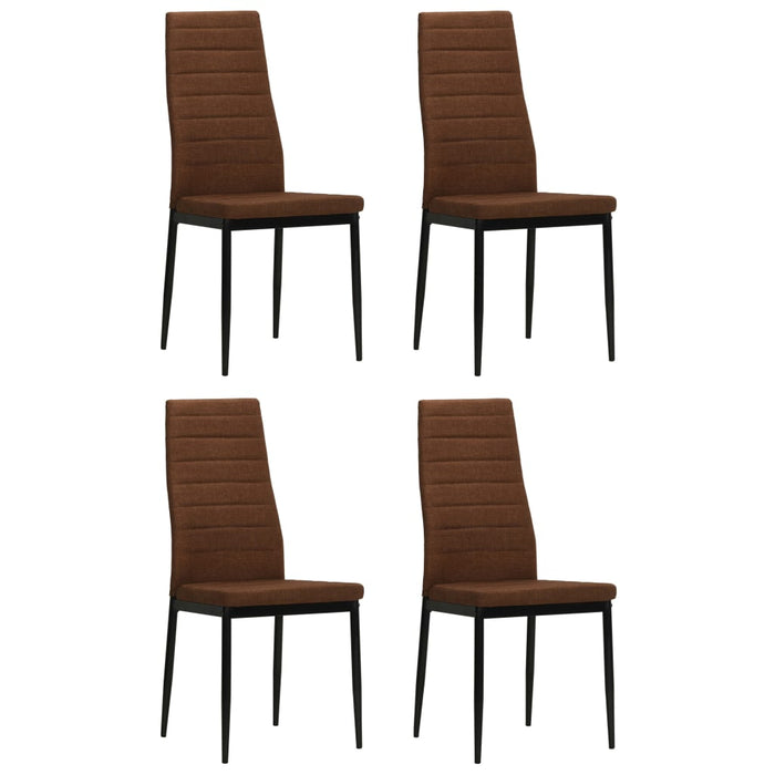 Scaune de bucătărie, 4 buc., maro, material textil - WALTI WALTI