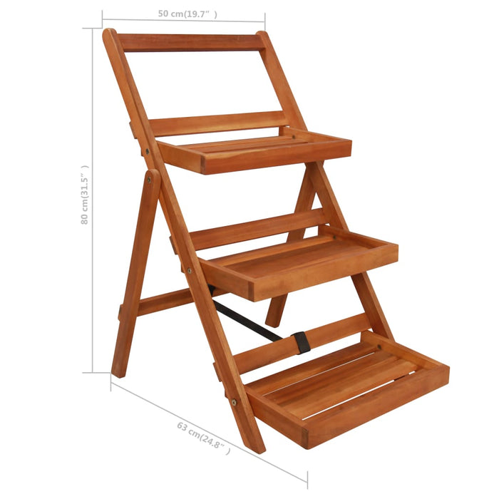 Suport de plante, 3 niveluri, 50x63x80 cm, lemn masiv de acacia - WALTI WALTI