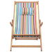 Scaun de plajă pliabil, multicolor, textil și cadru din lemn - WALTI WALTI