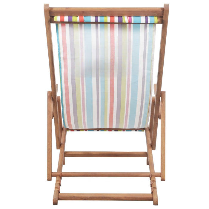 Scaun de plajă pliabil, multicolor, textil și cadru din lemn - WALTI WALTI