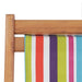 Scaun de plajă pliabil, multicolor, textil și cadru din lemn - WALTI WALTI