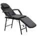 Scaun tratament facial, înlocuitor piele, 185x78x76 cm, negru - WALTI WALTI