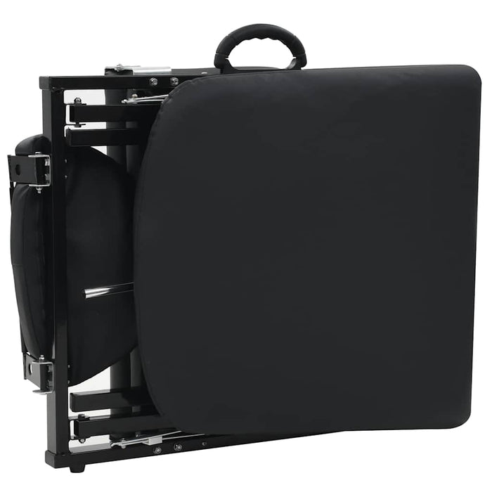 Scaun tratament facial, înlocuitor piele, 185x78x76 cm, negru - WALTI WALTI