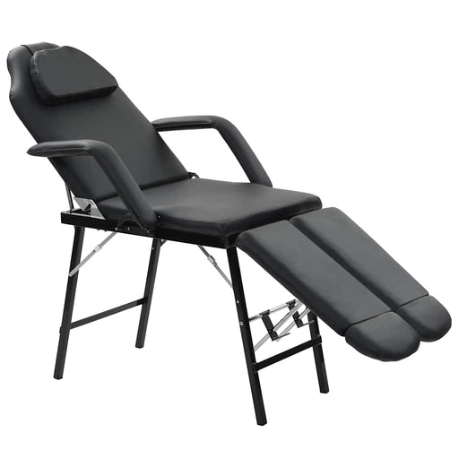 Scaun tratament facial, piele artificială, 185x78x76 cm, negru - WALTI WALTI