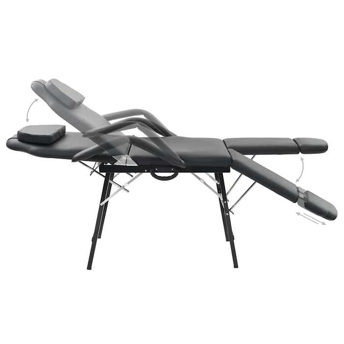 Scaun tratament facial, piele artificială, 185x78x76 cm, negru - WALTI WALTI